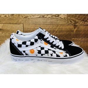 NWT VANS W 8.5 M 7 Old Skool Floral Daisies They Love Me They Love Me Not Check